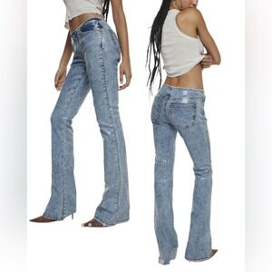 Diesel D-Shark Slim Flared Sequin
Coated Jean